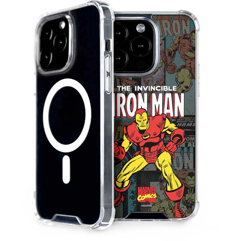 Marvel Classic Comics Iron Man Action Vintage iPhone 15 Pro MagSafe Case